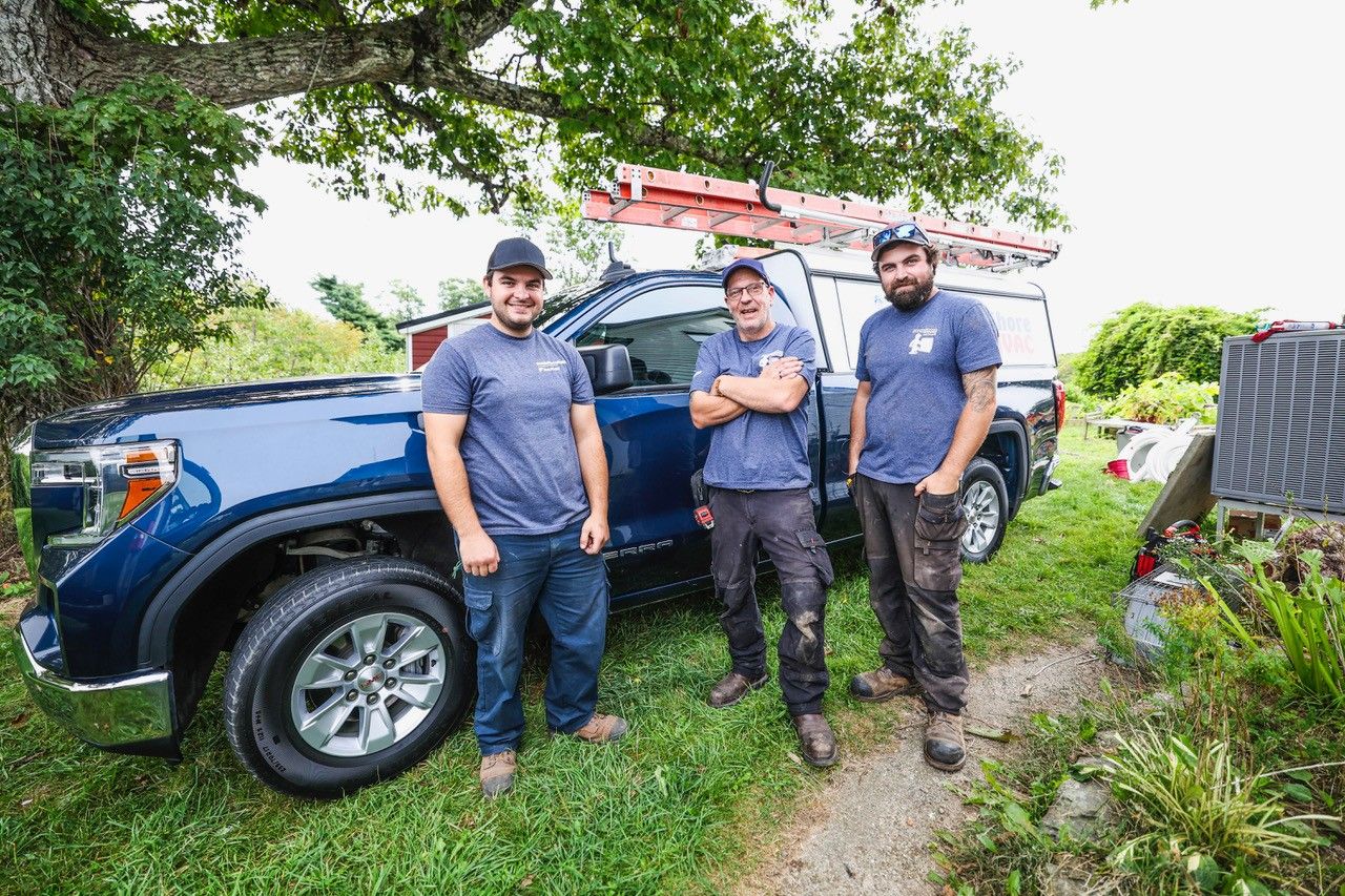 South Shore HVAC crew with a truck
